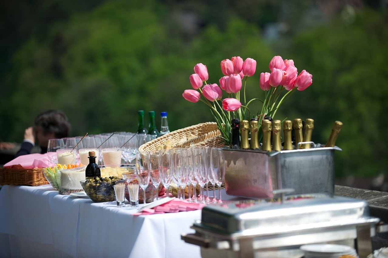 table avec fleur